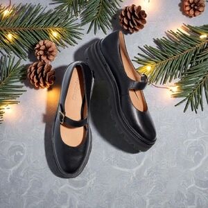 Madewell "FREYA" Black Mary Jane Shoes